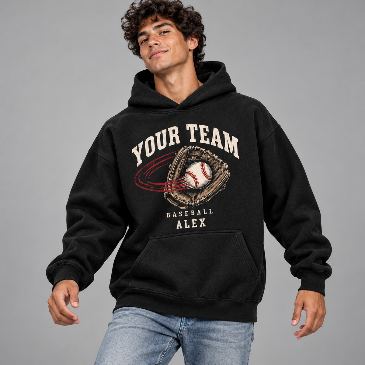 Custom college baseball hoodie