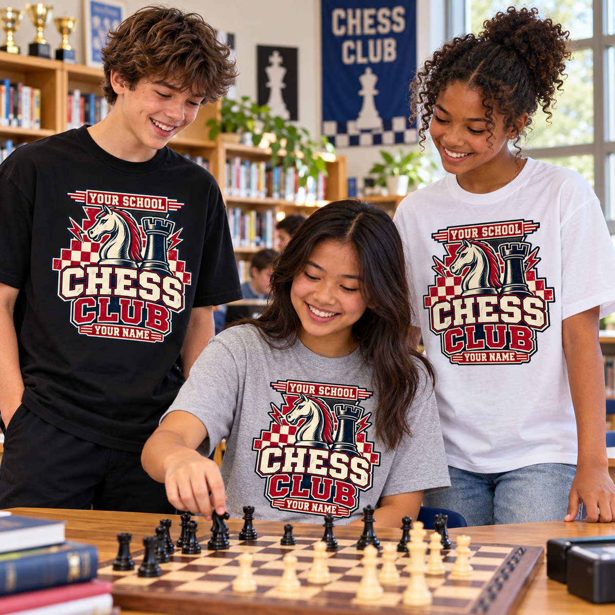 Original chess club T-shirt image 1